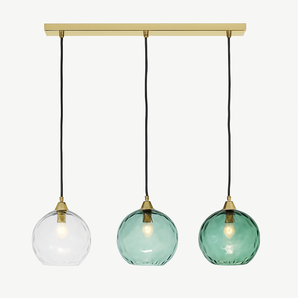 plafonnier classique en verre coloré design nordique pour intérieur