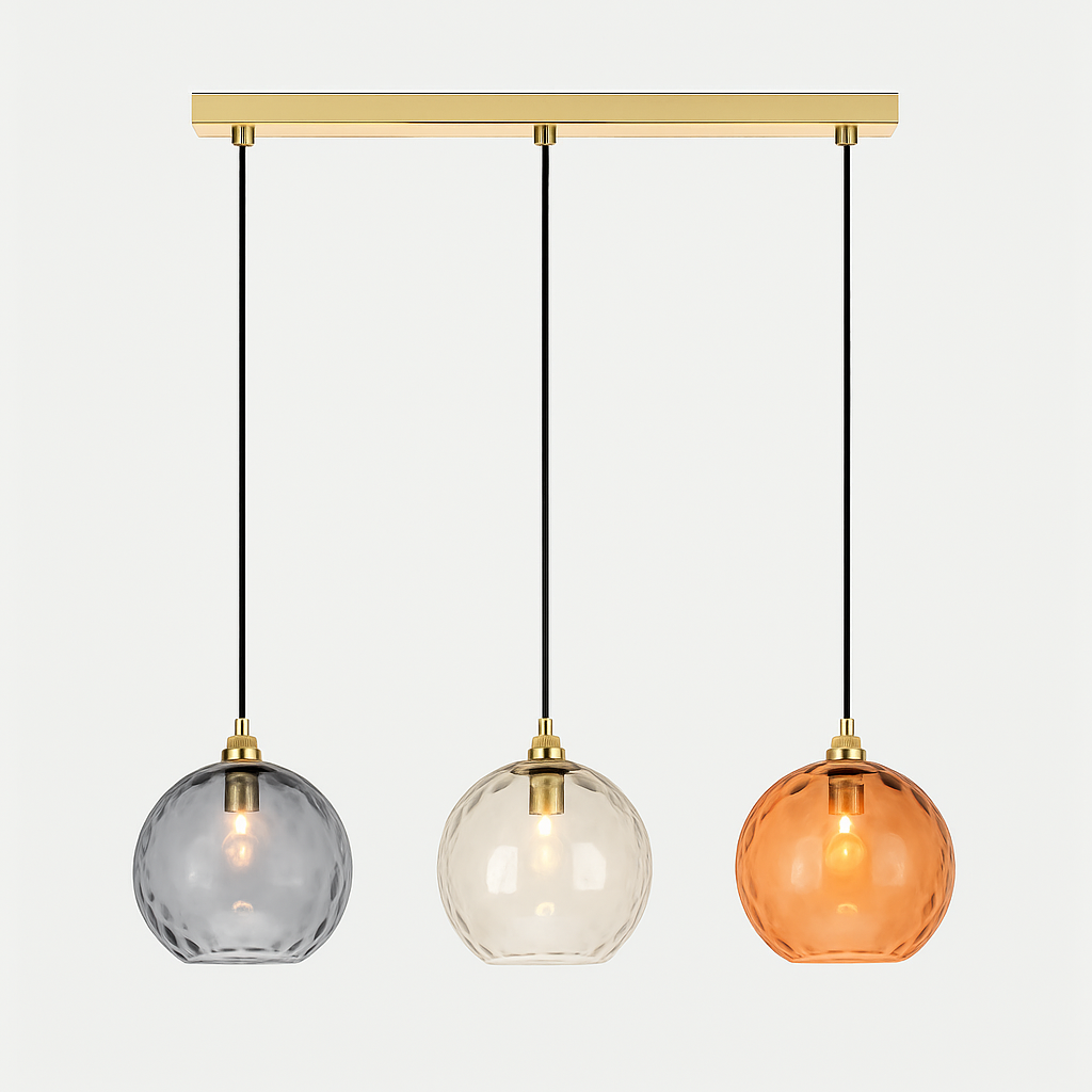 plafonnier classique en verre coloré design nordique pour intérieur