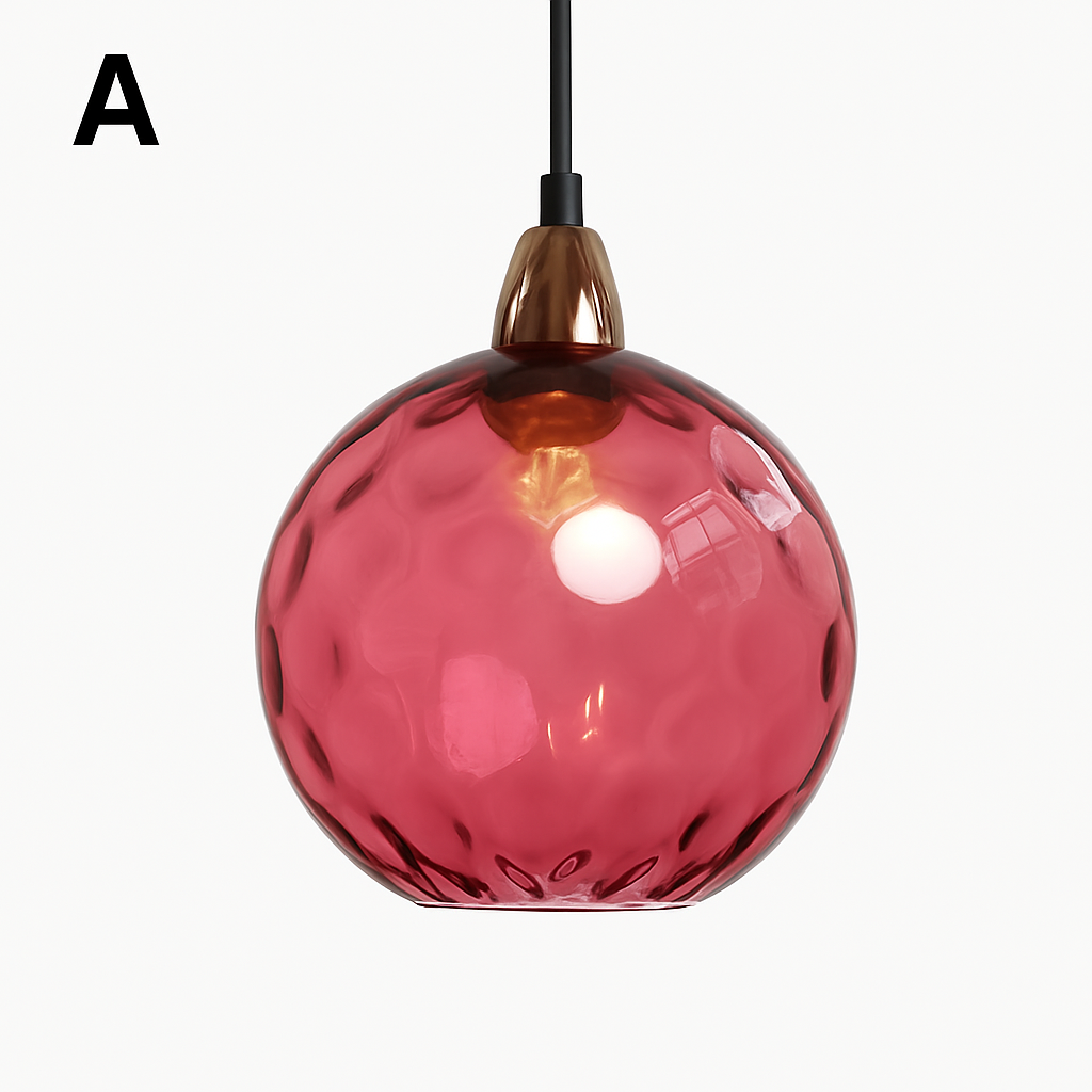 plafonnier classique en verre coloré design nordique pour intérieur