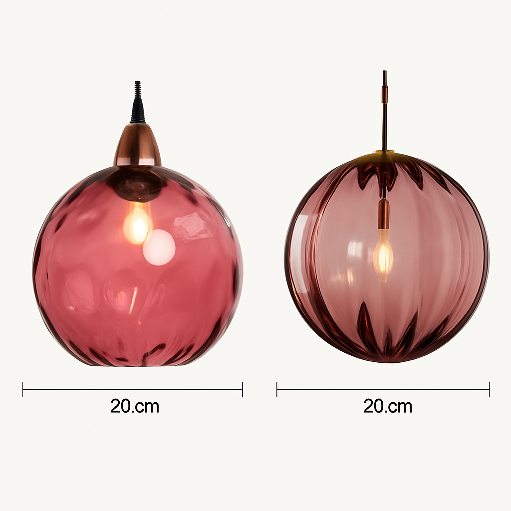 plafonnier classique en verre coloré design nordique pour intérieur