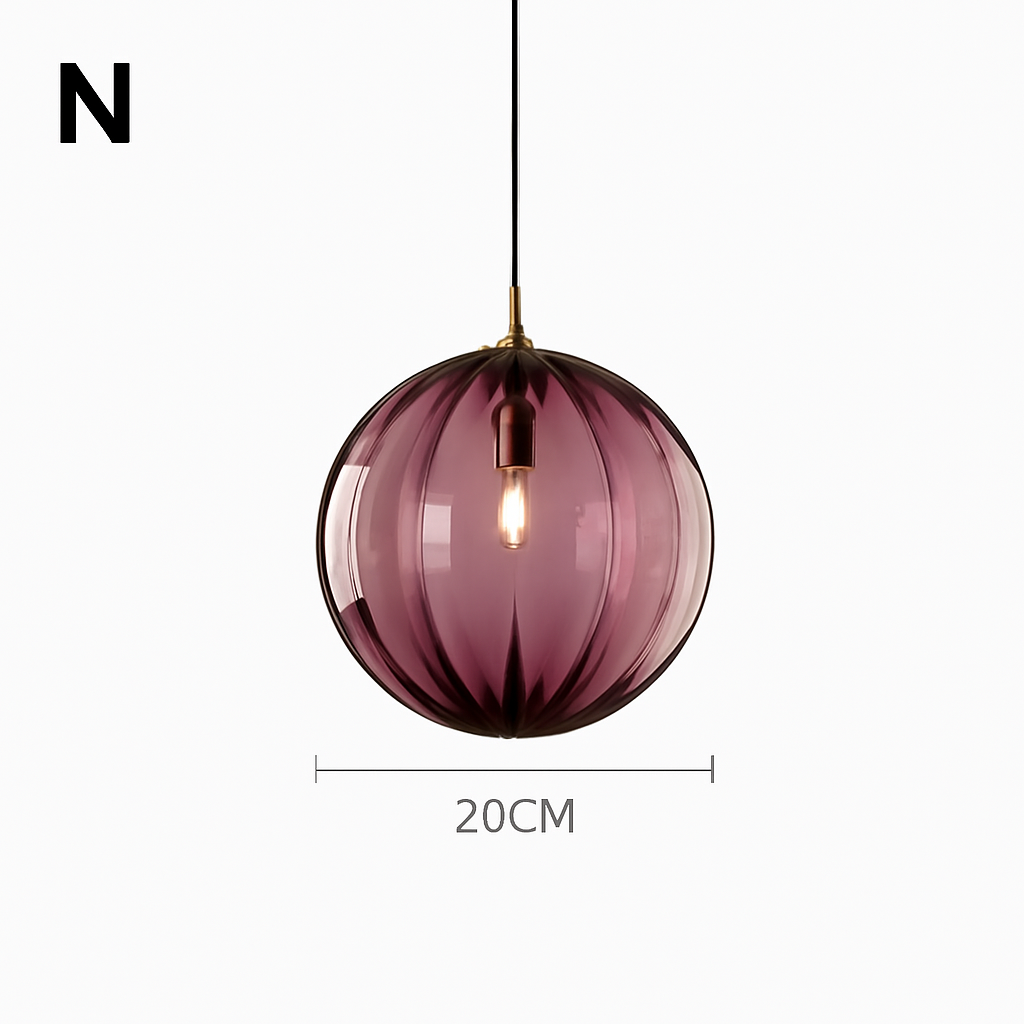 plafonnier classique en verre coloré design nordique pour intérieur