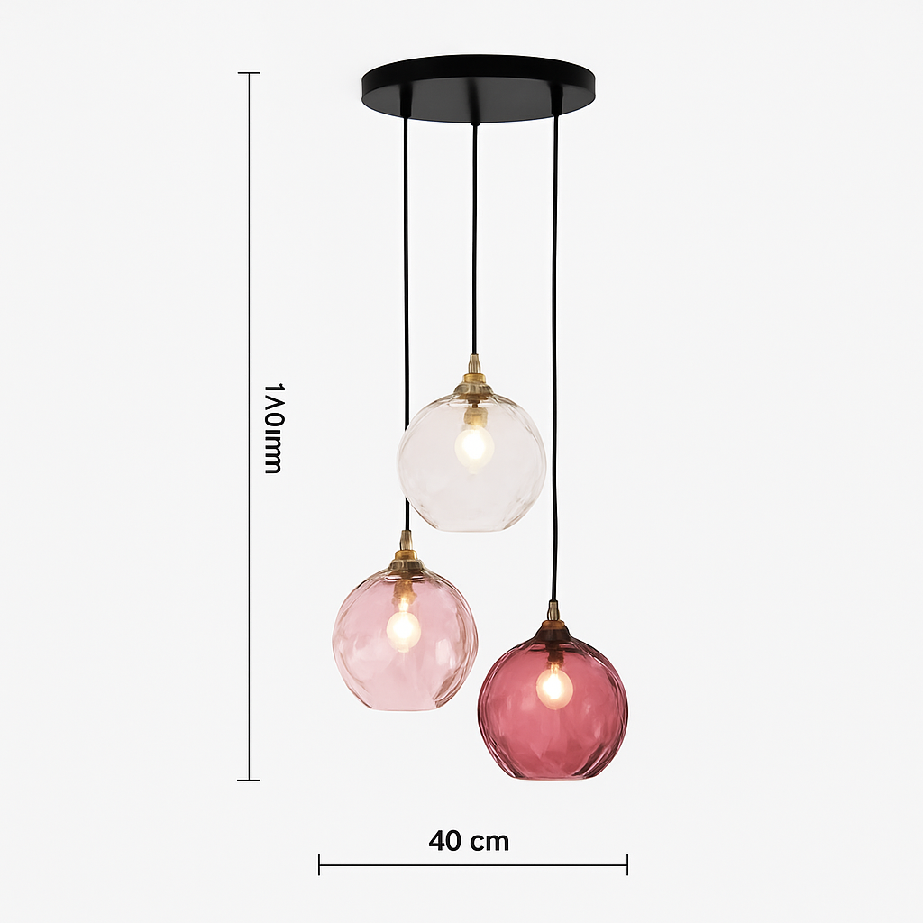 plafonnier classique en verre coloré design nordique pour intérieur