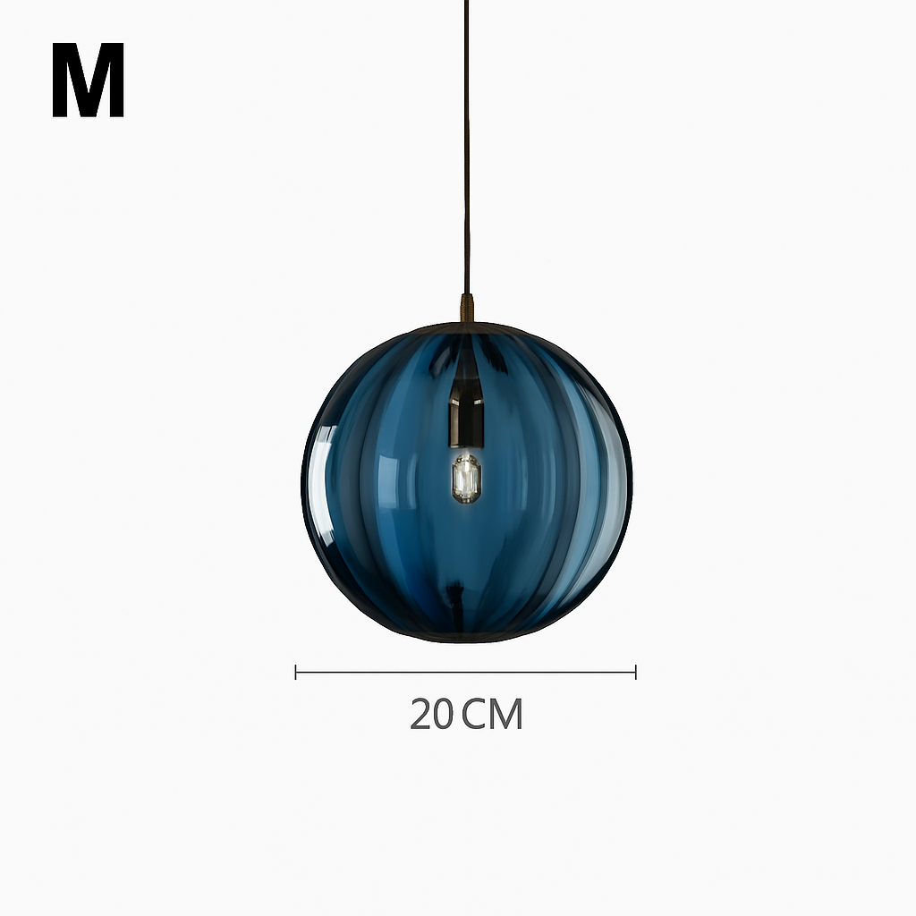 plafonnier classique en verre coloré design nordique pour intérieur