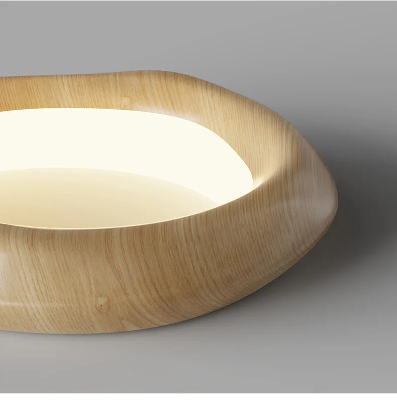plafonnier créatif en bois pour éclairage agréable et protection des yeux