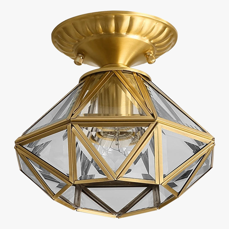plafonnier créatif en cuivre pour intérieur moderne et élégant