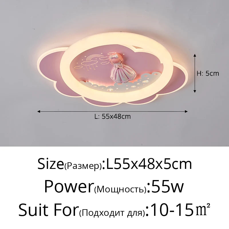 plafonnier créatif led pour chambre d enfant protection des yeux