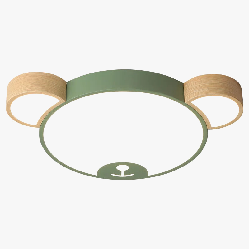 plafonnier créative moderne en forme d'ours en bois led