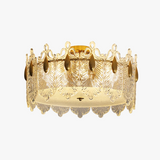 plafonnier de luxe 	 avec lumière led et contrôle lamparas