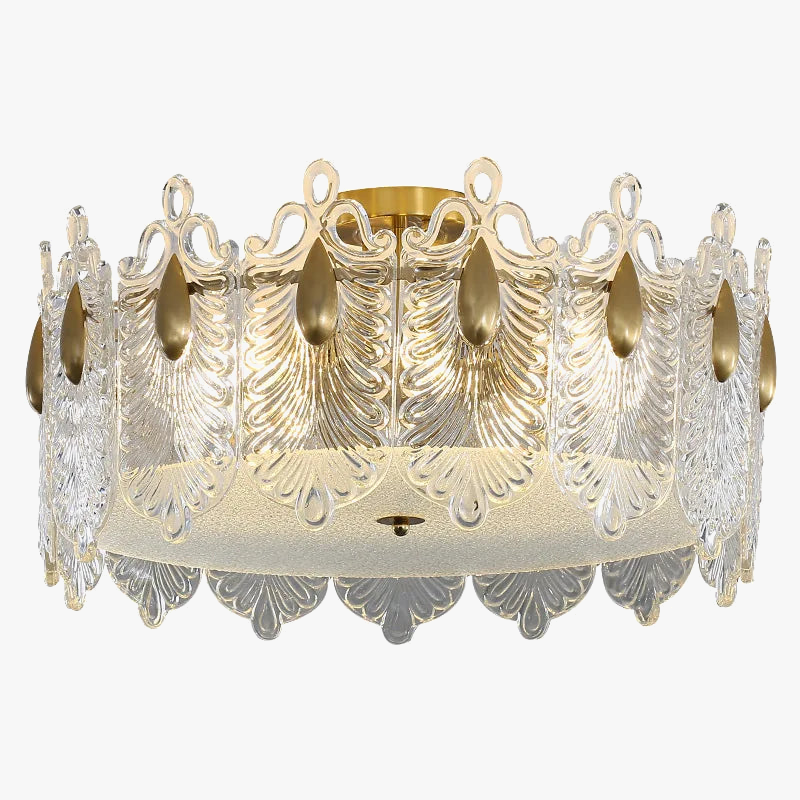 plafonnier de luxe 	 avec lumière led et contrôle lamparas