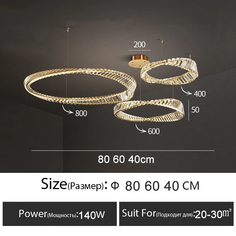 Plafonnier de luxe nordique salon créatif salle à manger lustre de plafond en cristal chambre décoration de la maison suspension LED lumières