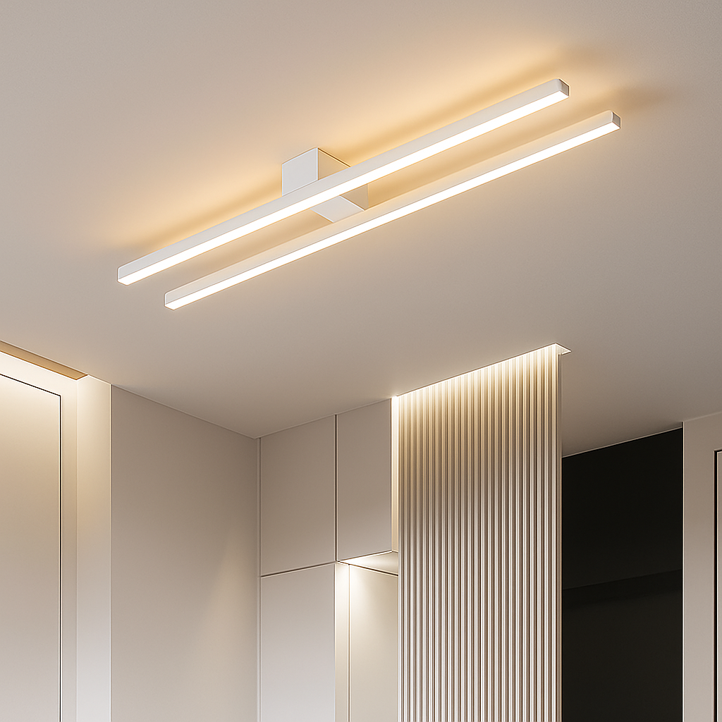 Plafonnier design industriel LED avec barre lumineuse Warren