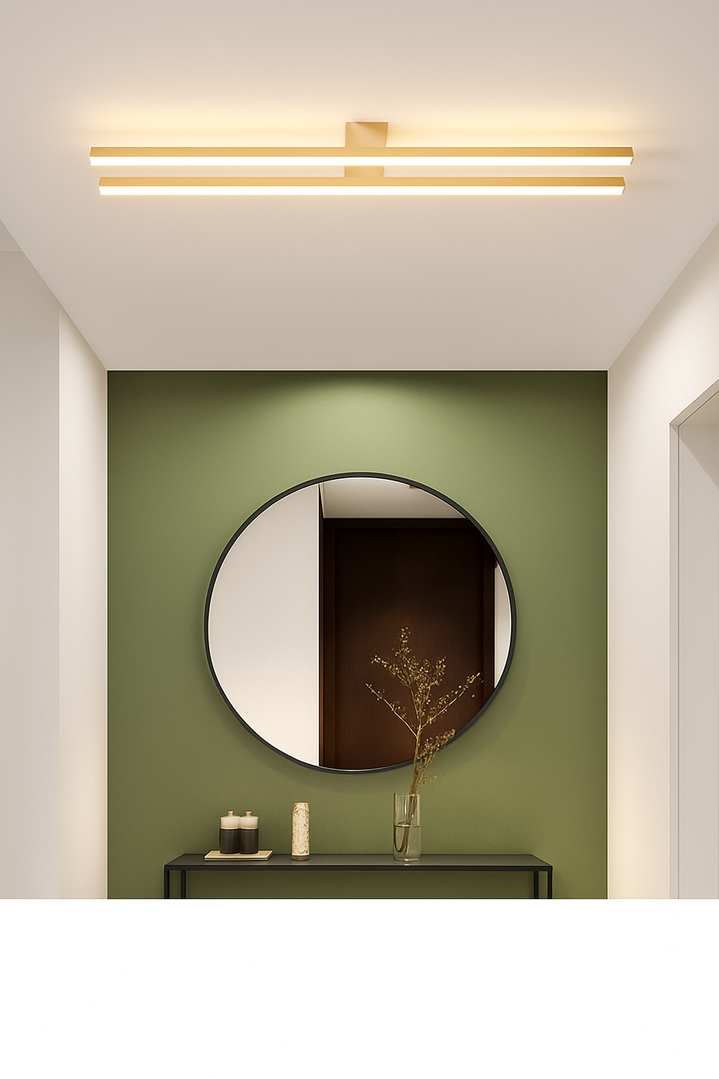 Plafonnier design industriel LED avec barre lumineuse Warren