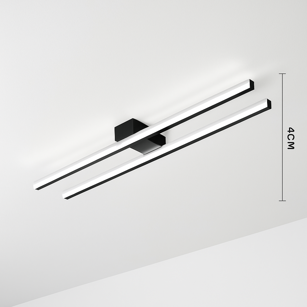 Plafonnier design industriel LED avec barre lumineuse Warren