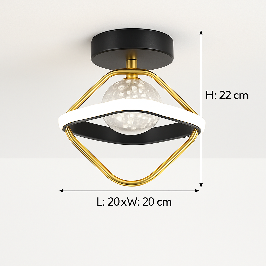Plafonnier design LED avec projection étoiles