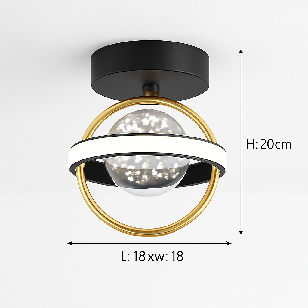 Plafonnier design LED avec projection étoiles