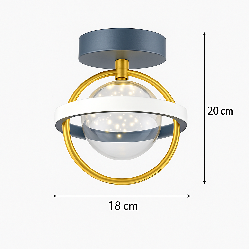 Plafonnier design LED avec projection étoiles