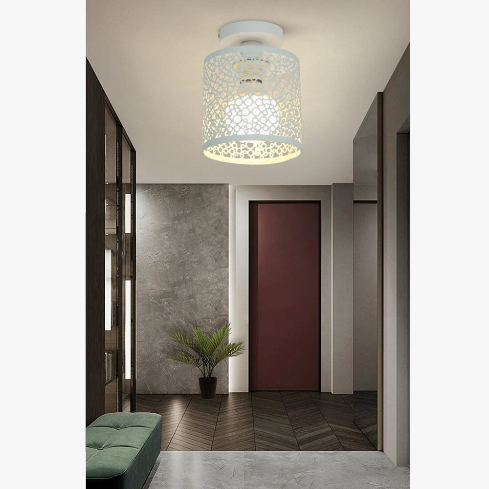 plafonnier design nordique en fer forgé pour décoration intérieure