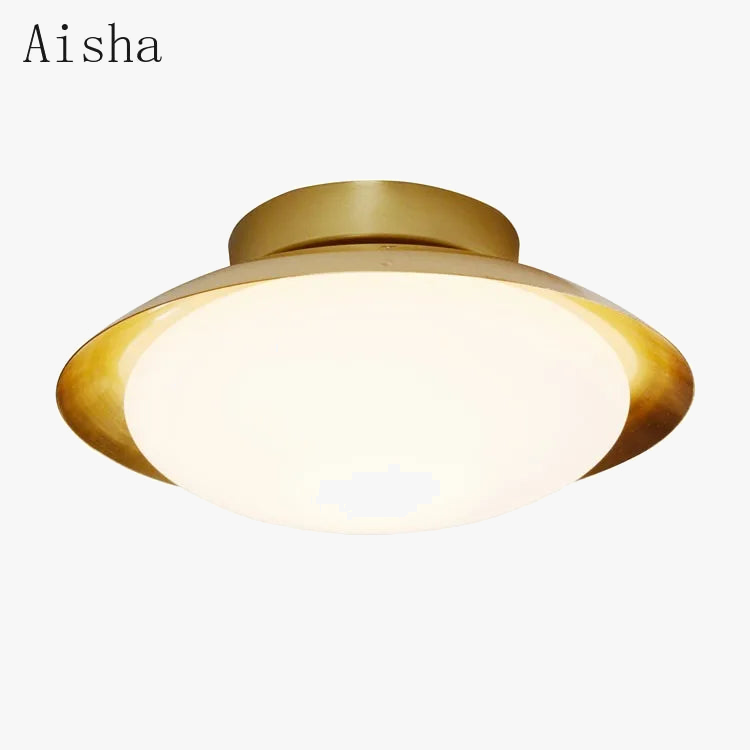 plafonnier doré moderne pour décoration et éclairage intérieur