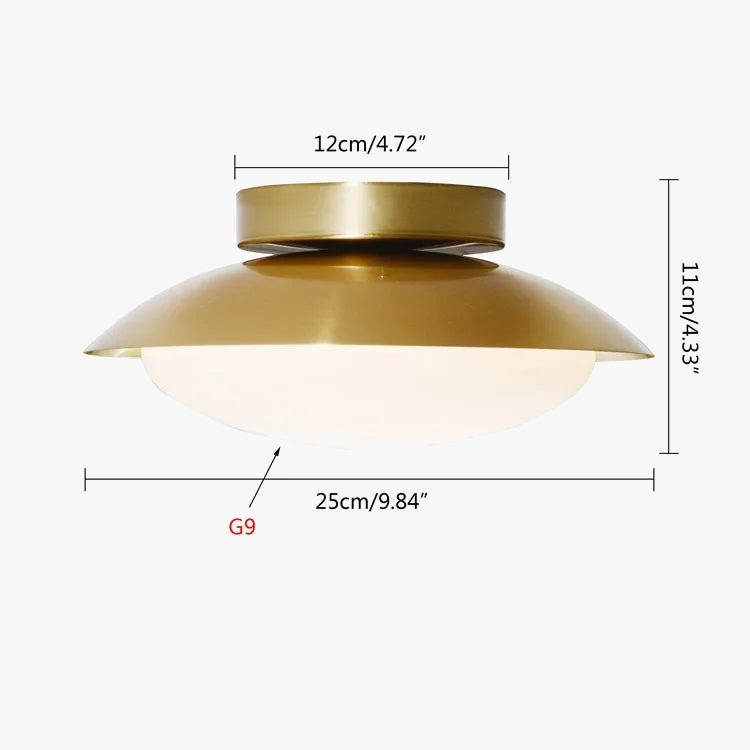 plafonnier doré moderne pour décoration et éclairage intérieur
