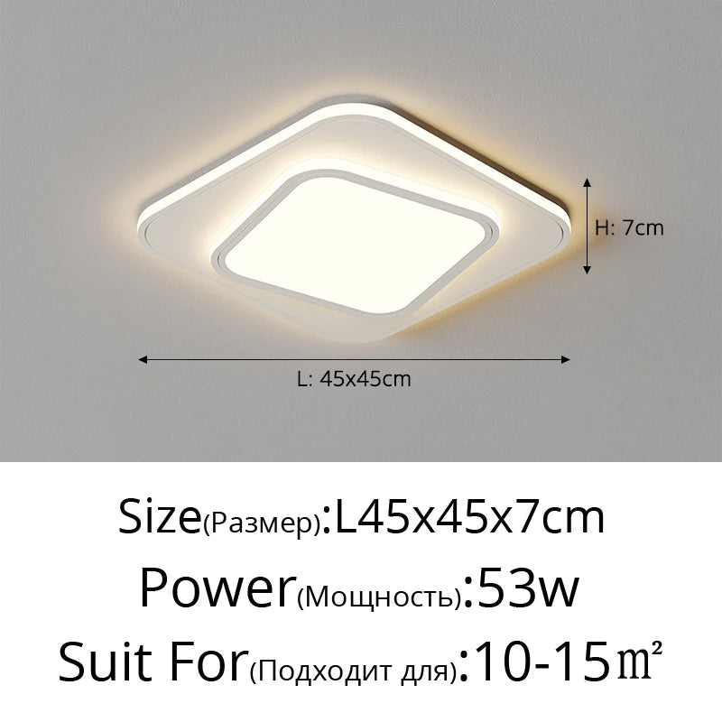 plafonnier double couche moderne pour un éclairage élégant à la maison