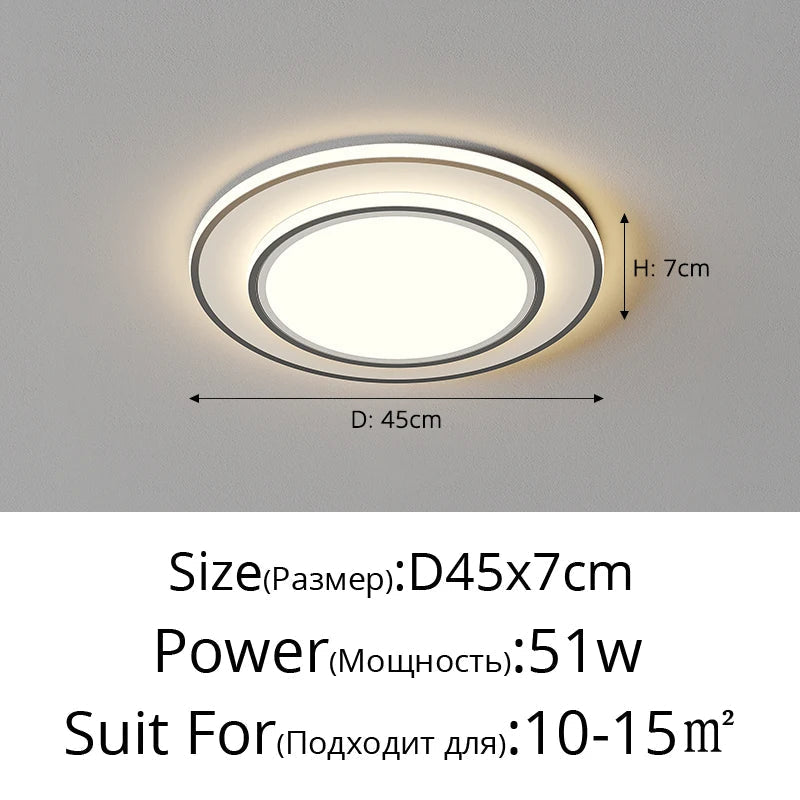 plafonnier double couche moderne pour un éclairage élégant à la maison