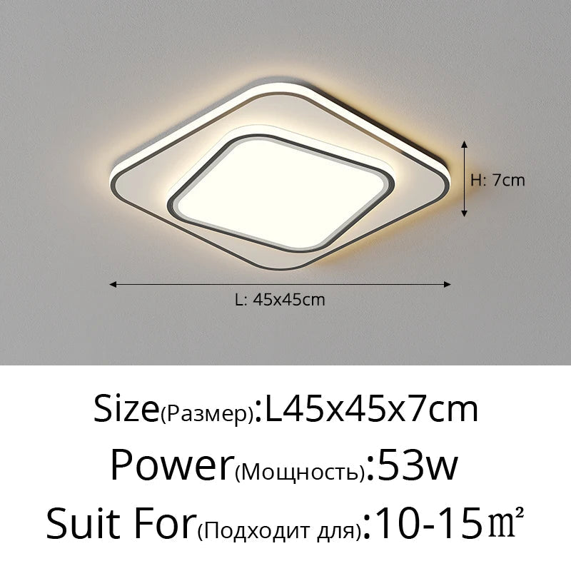 plafonnier double couche moderne pour un éclairage élégant à la maison