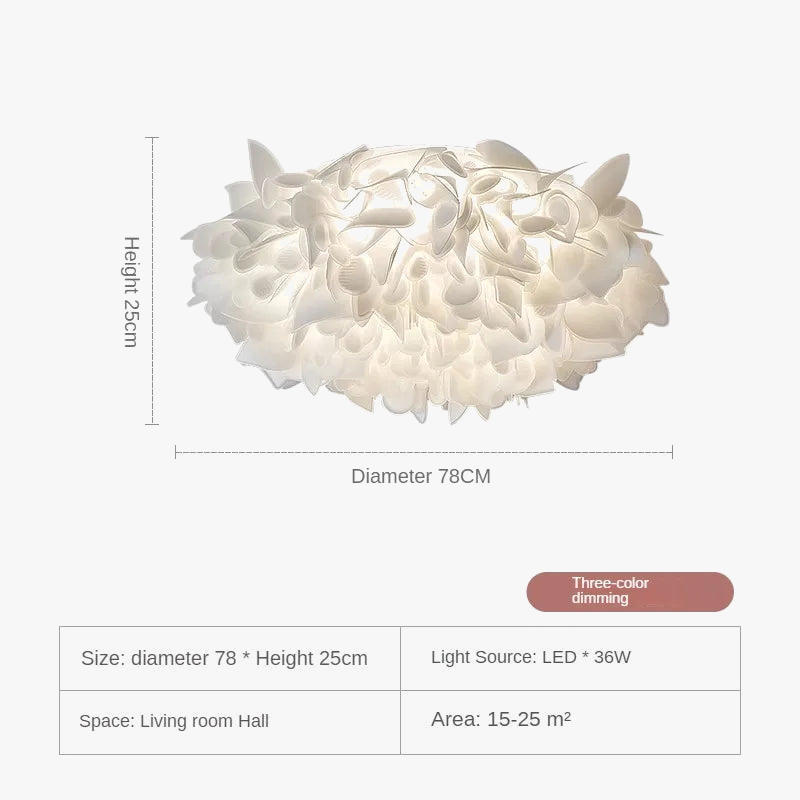plafonnier en acrylique créatif à pétales design moderne décoratif