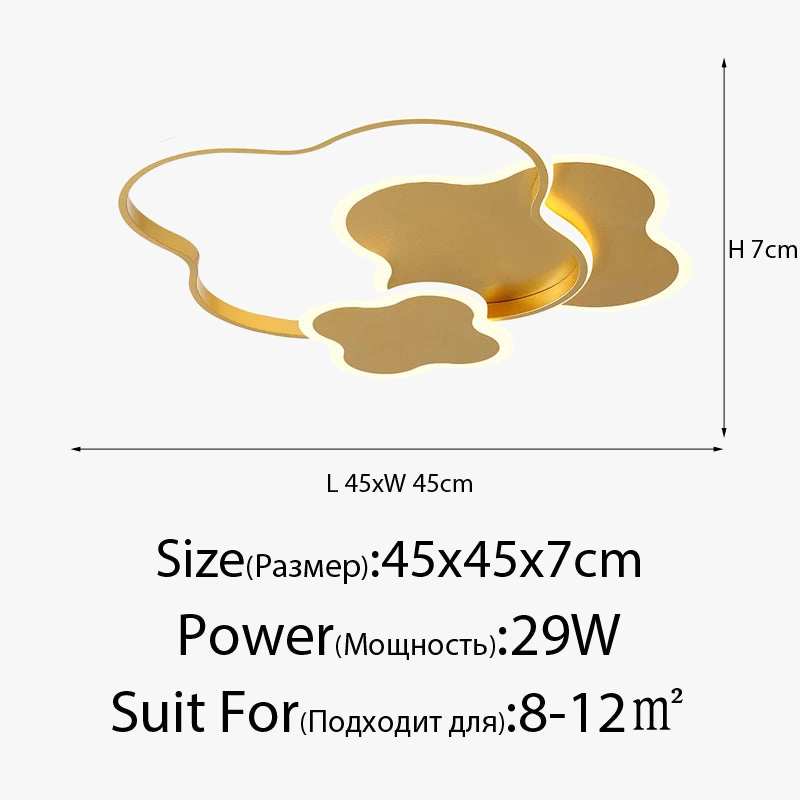 plafonnier en aluminium décoratif pour intérieur lumineux et élégant