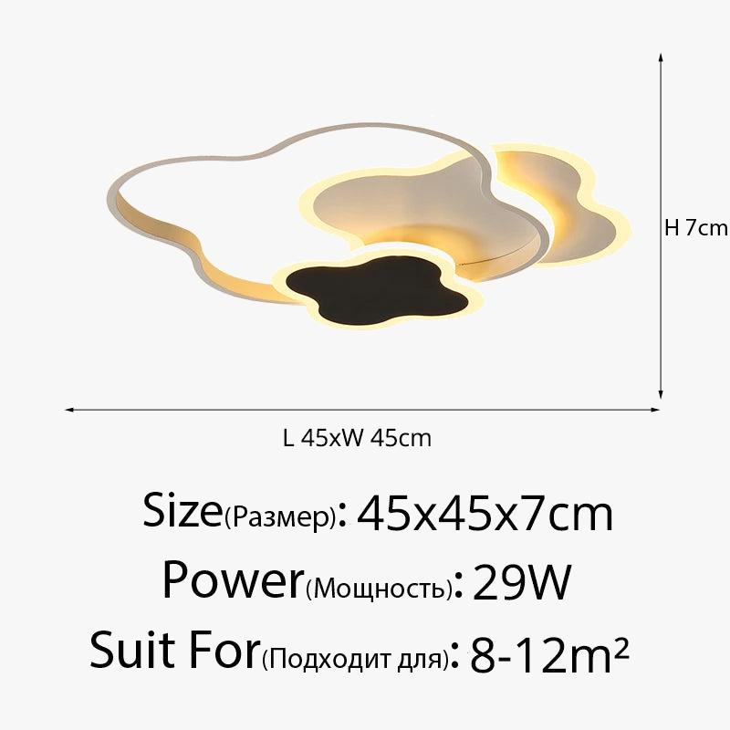 plafonnier en aluminium décoratif pour intérieur lumineux et élégant