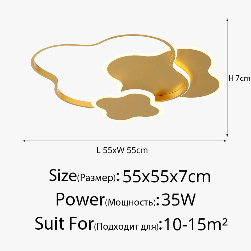 plafonnier en aluminium décoratif pour intérieur lumineux et élégant