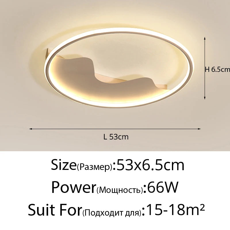 plafonnier en aluminium rond pour luminaires décoratifs d'intérieur