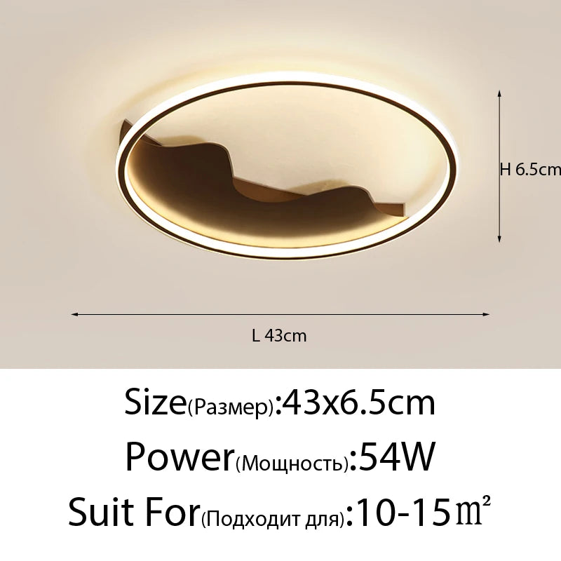 plafonnier en aluminium rond pour luminaires décoratifs d'intérieur