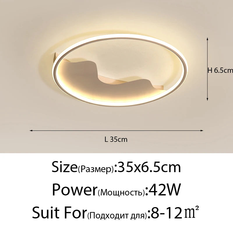 plafonnier en aluminium rond pour luminaires décoratifs d'intérieur