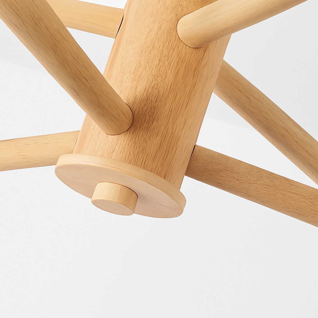 plafonnier en bois avec abat-jour boule de verre design moderne