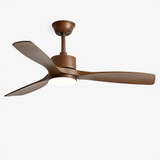 plafonnier en bois avec ventilateur télécommande et lumière intégrée