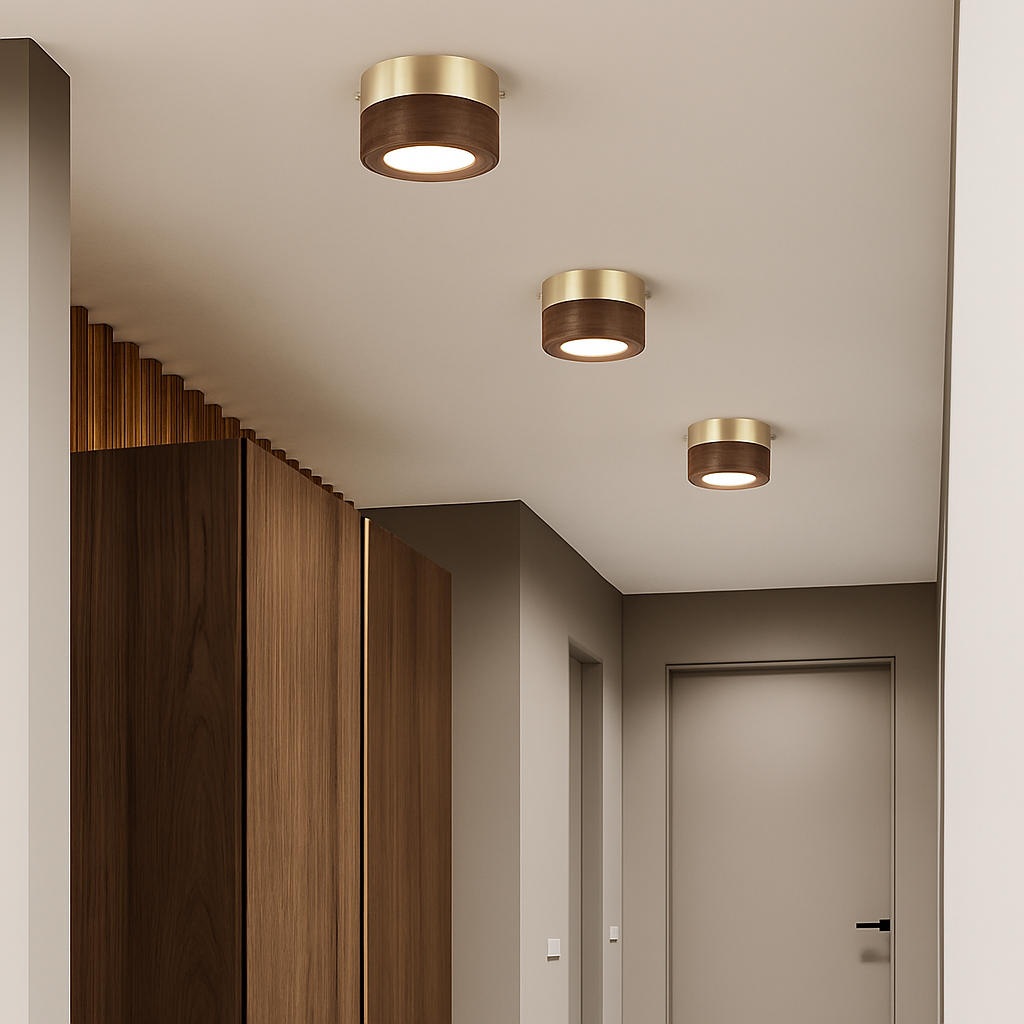 plafonnier en bois design lumineux pour décoration intérieure élégante