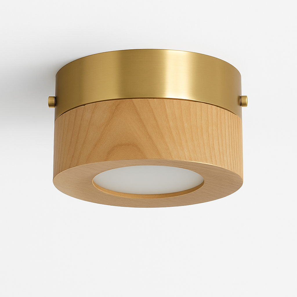 plafonnier en bois design lumineux pour décoration intérieure élégante