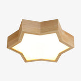 Plafonnier en bois en forme d'étoile