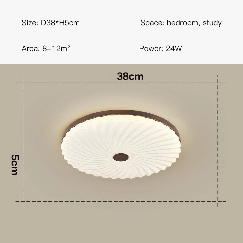 plafonnier en bois et led pour décoration intérieure moderne