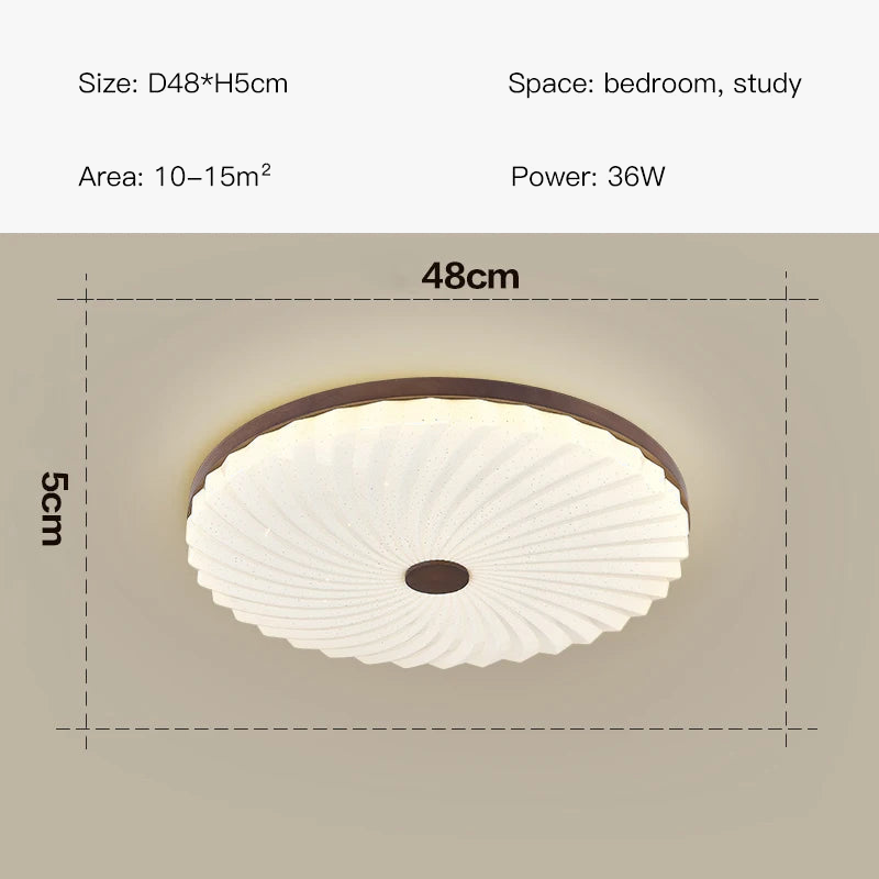 plafonnier en bois et led pour décoration intérieure moderne