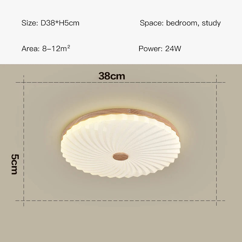 plafonnier en bois et led pour décoration intérieure moderne