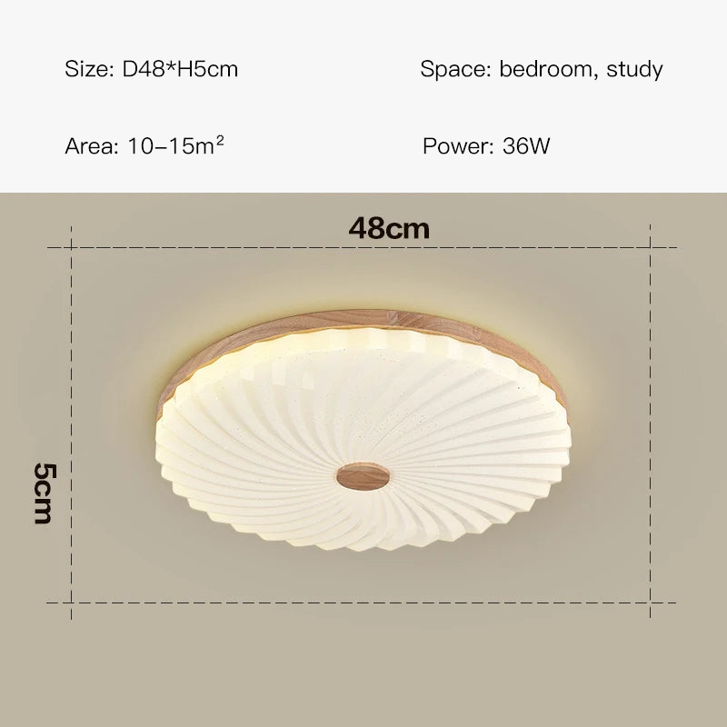 plafonnier en bois et led pour décoration intérieure moderne
