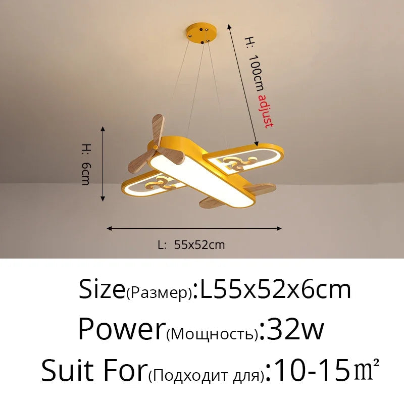 plafonnier en bois minimaliste avion pour chambre d enfants