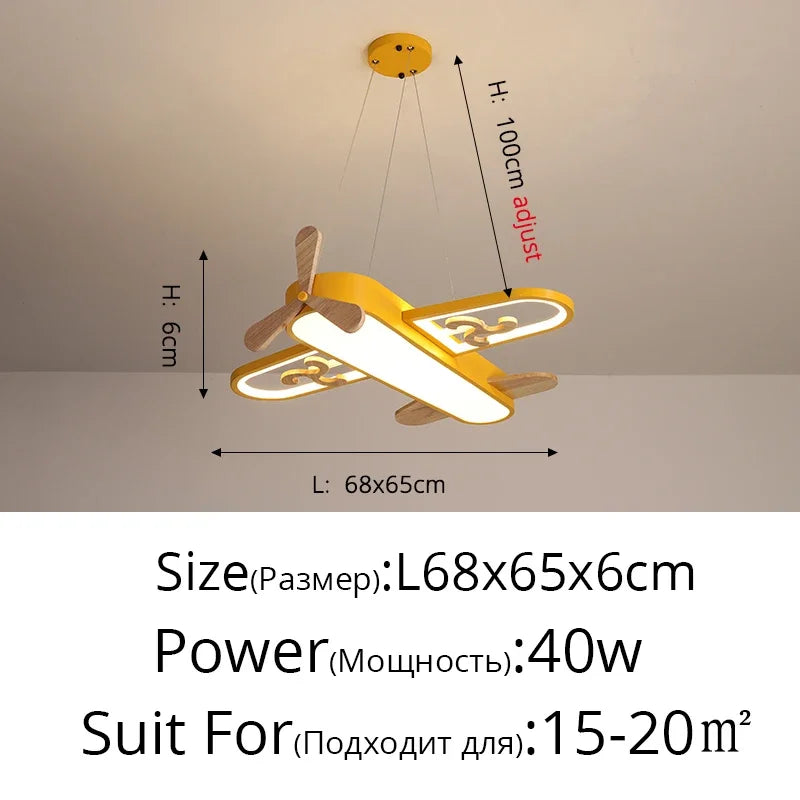 plafonnier en bois minimaliste avion pour chambre d enfants
