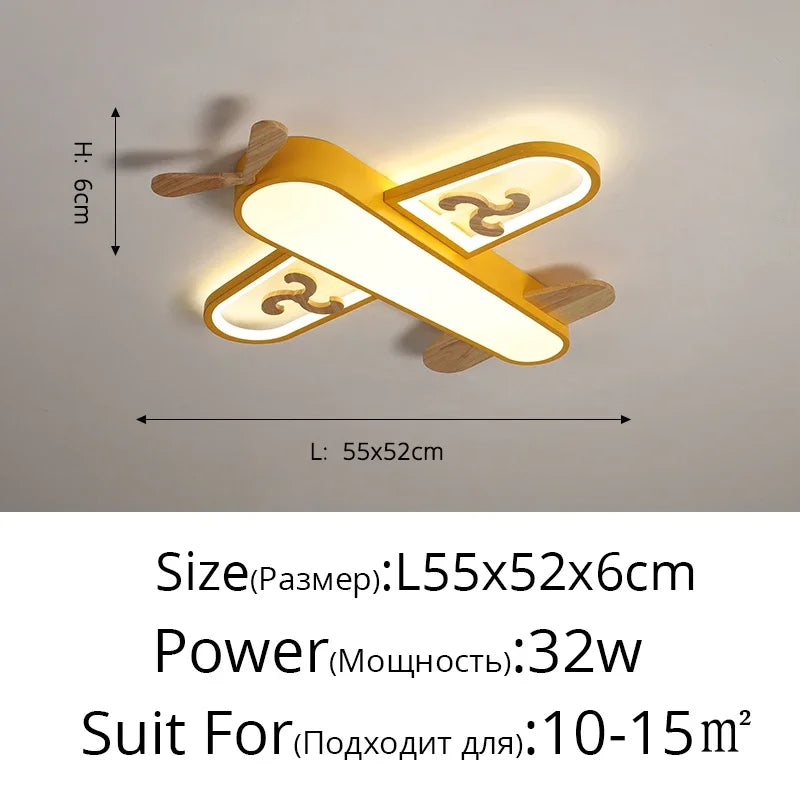 plafonnier en bois minimaliste avion pour chambre d enfants