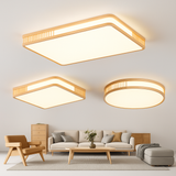 plafonnier en bois naturel à led pour décoration intérieure