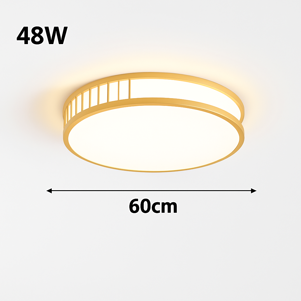 plafonnier en bois naturel à led pour décoration intérieure