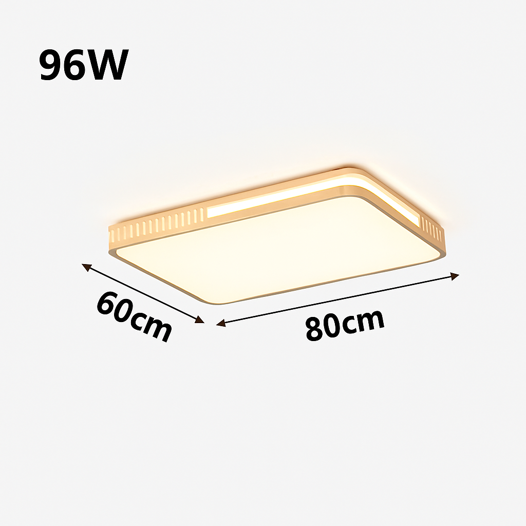 plafonnier en bois naturel à led pour décoration intérieure