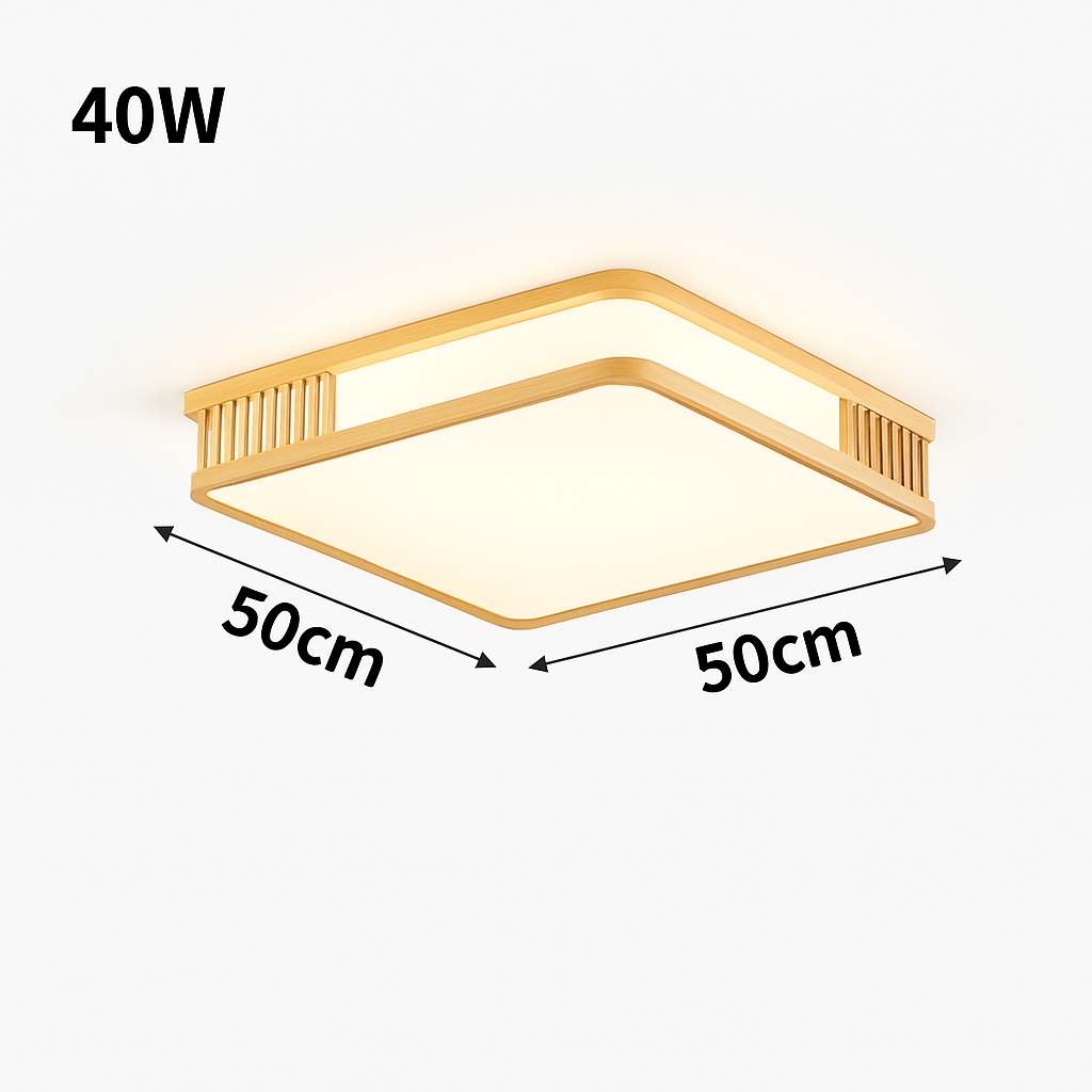 plafonnier en bois naturel à led pour décoration intérieure