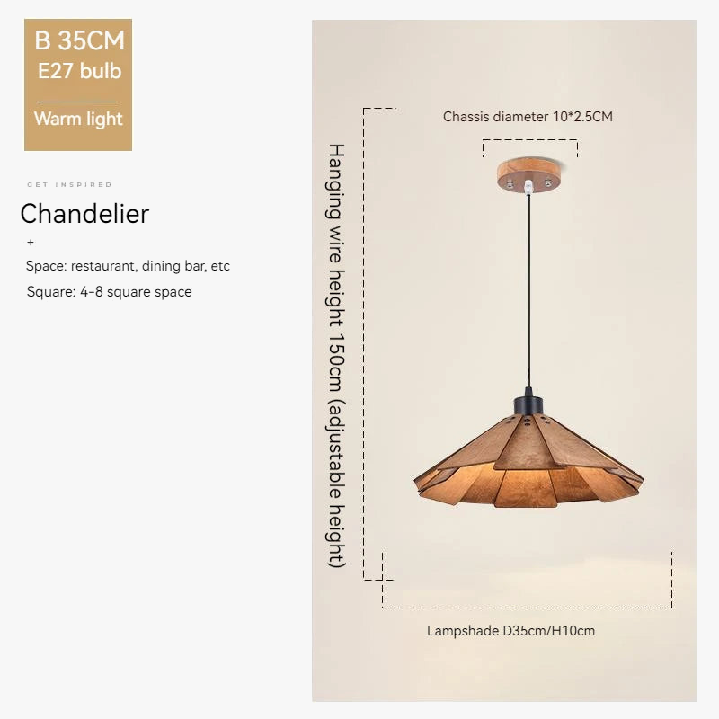 plafonnier en bois rétractable pour décoration intérieure lumineuse